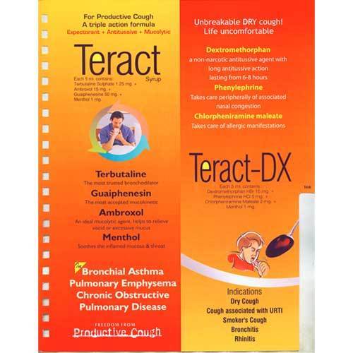 Medicine Grade Sugar Free Liquid Form Pharmaceutical Teract Syrups