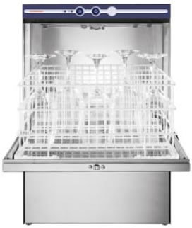 Glass Dishwasher - 460x520x695mm Dimensions, 13 Litre Tank Capacity, 30 Racks/Hour Production | 2.5 kW Booster Heater, Rinse & Detergent Pump Included