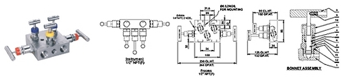 5 way Manifolds Straight Valves