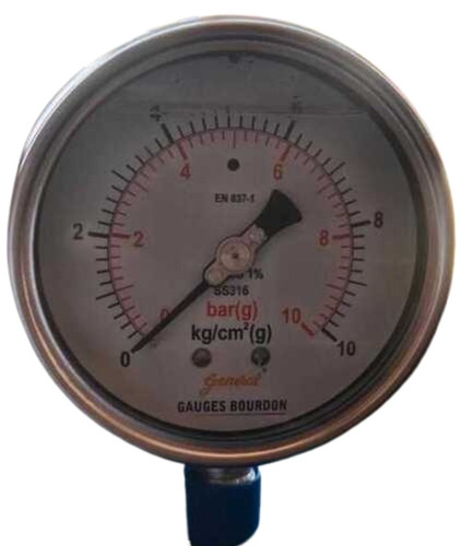 Pressure Gauge - Color: Mild Steel