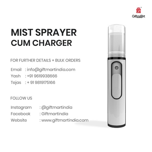 White Nano Mist Sprayer With Power Bank