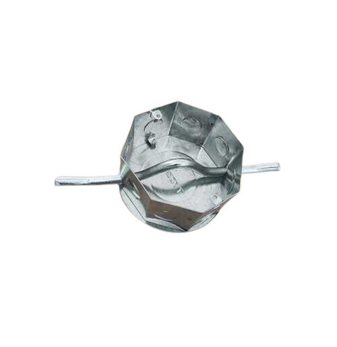 Fan Box - Iron Material, Standard Size, Silver Color, Polished Finish - Easy to Install, Heavy-Duty, Ceiling Mounted