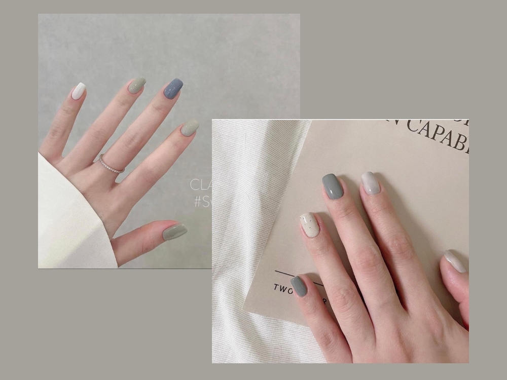 Mẫu nail với tone màu trendy