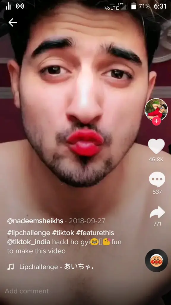 TikTok Lip challenge