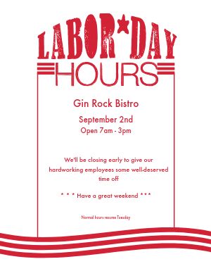 Labor Day Hours Flyer