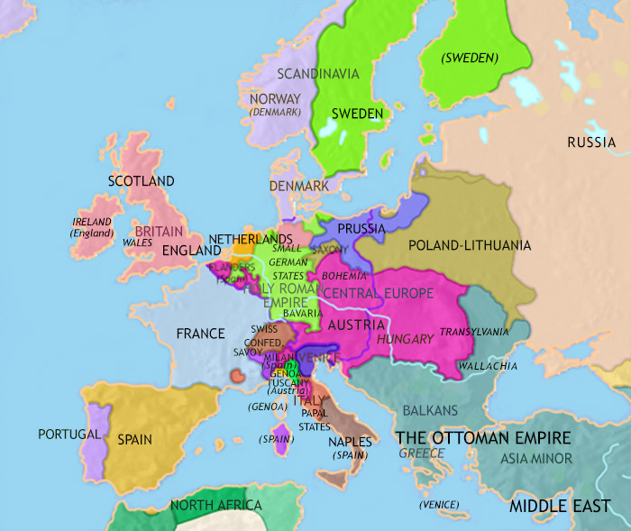 Map Of Europe In 1750 - First Day Of Spring 2024 Countdown