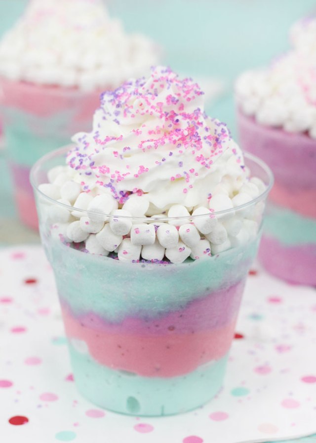 unicorn sundaes are a unique birthday dessert