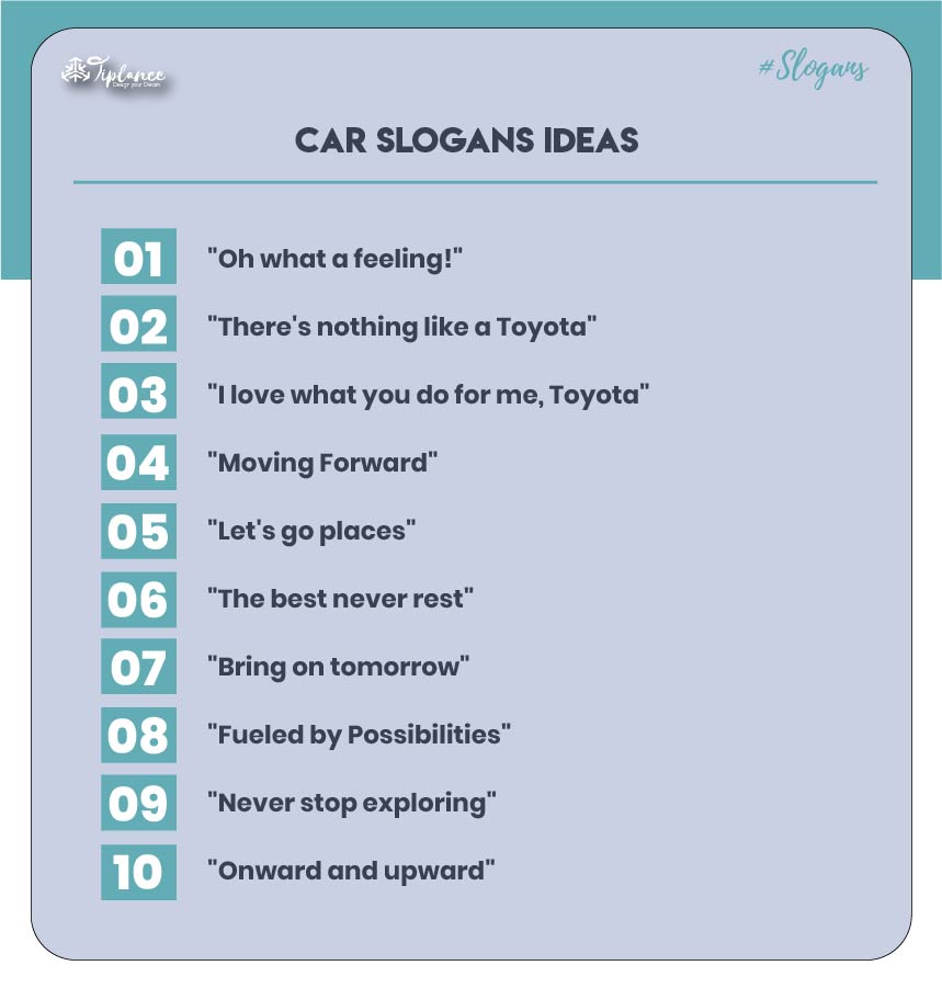 Attractive Car Slogans & Taglines