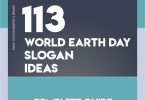 Poster slogan on earth day