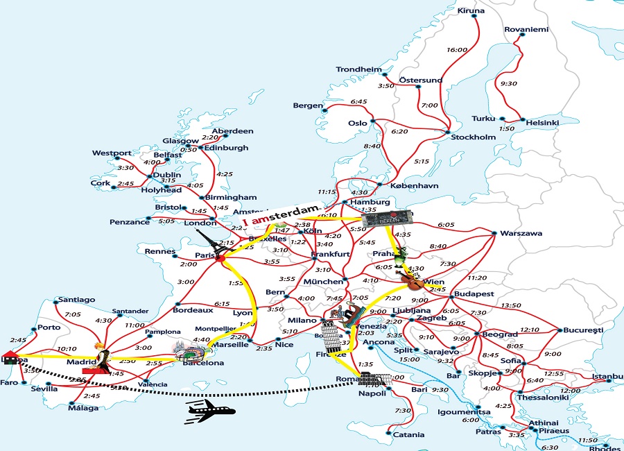 Ligações ferroviárias, aéreas e fluviais entre Portugal e Espanha ...