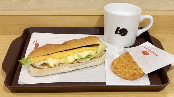 ハッシュポテトとドリンクのセット