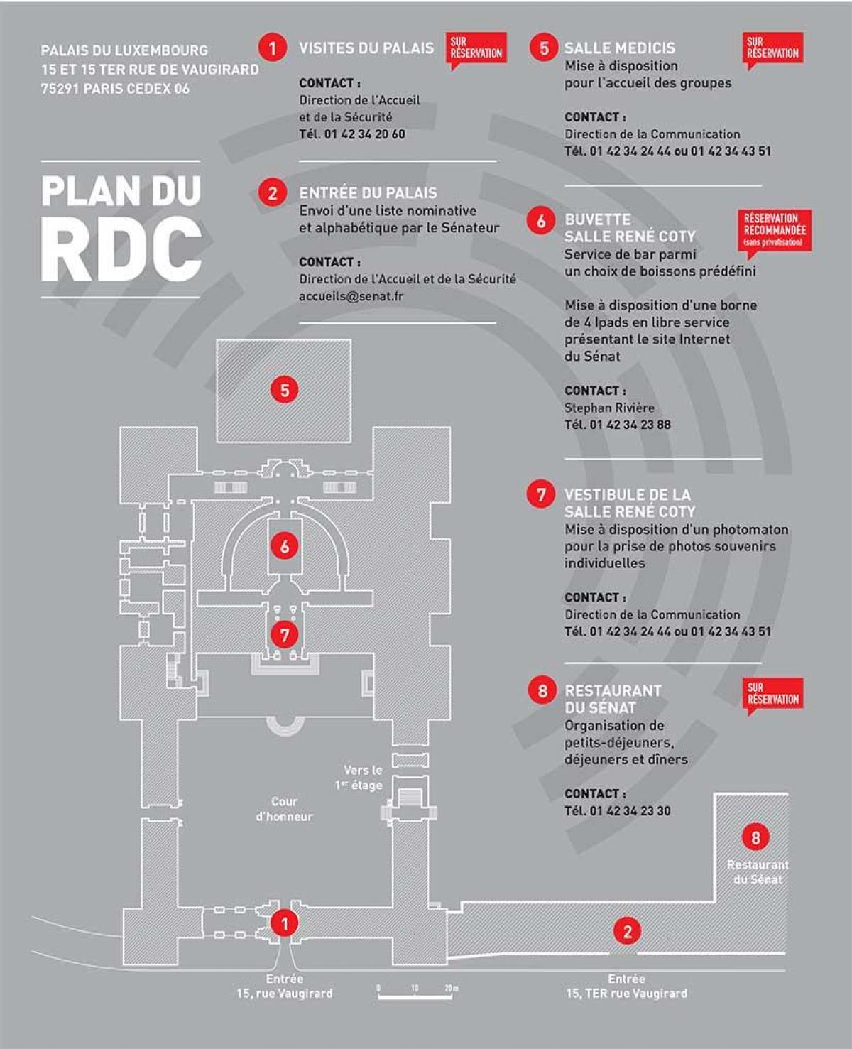 Mapa ng Luxembourg Palasyo