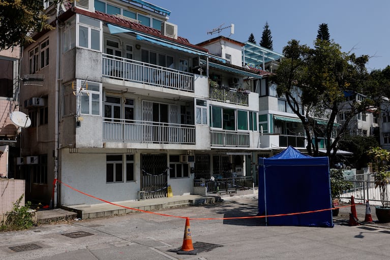 La casa donde aparecieron los restos de la modelo Abby Choi. (Foto:  REUTERS/Tyrone Siu).