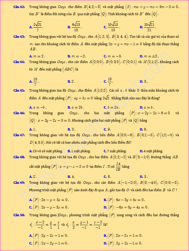 khoảng cách toán thầy Định