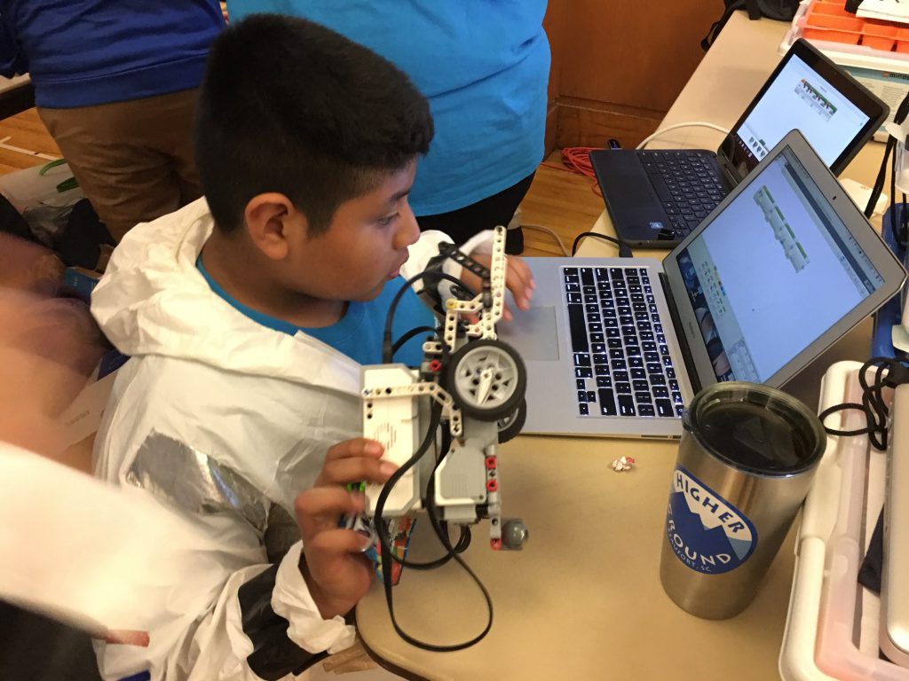 Student participates in the robotics competition during Storm The Citadel 2019