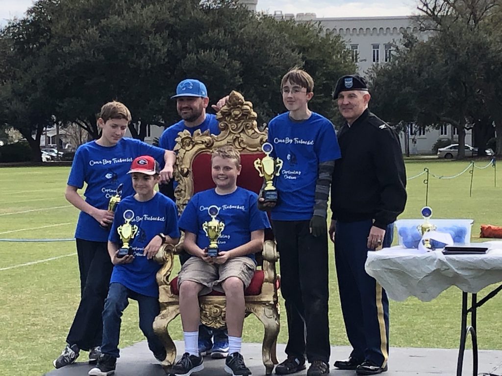 Cane Bay Middle School accepting Overall Distance Award