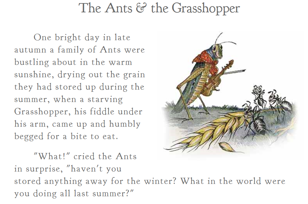 The Ant And The Grasshopper Winter