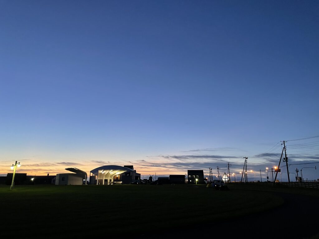 道の駅さるふつ公園の夕暮れ