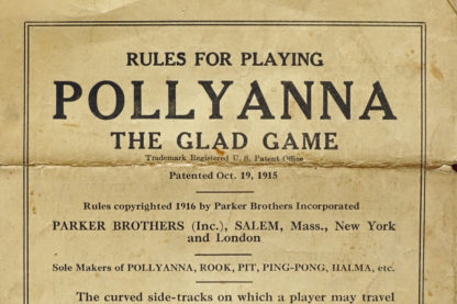 1916 Pollyanna The Glad Game by Parker Brothers Inc., Salem Mass. USA - Image 19