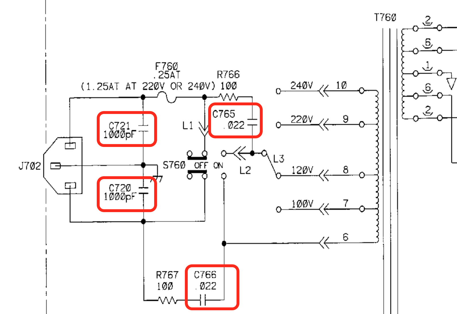 RIFA caps on the schematic