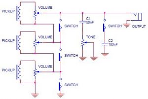 Silvertone 1445 Guitar Schematic Diagram