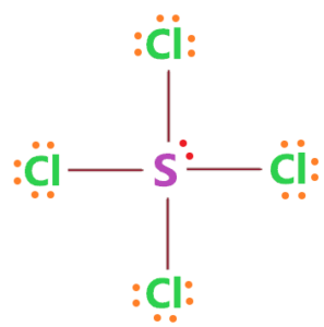 SCl4 lewis structure