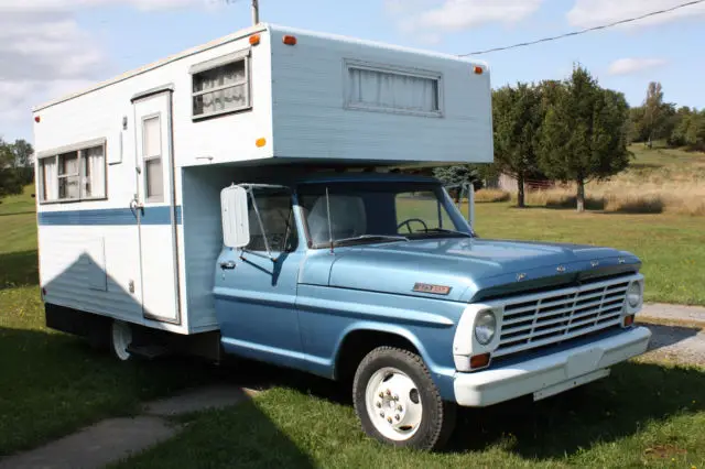 1967 Ford F350 Truck Camper w/ 352 v8 and 4 speed transmission - Mint ...