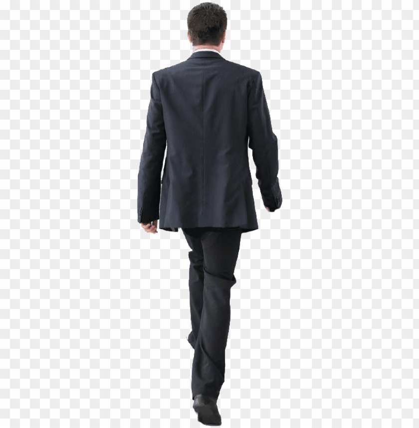 Cutout Man Walking Back People Cutout Cut Out People - Man In Suit Back PNG Transparent Background