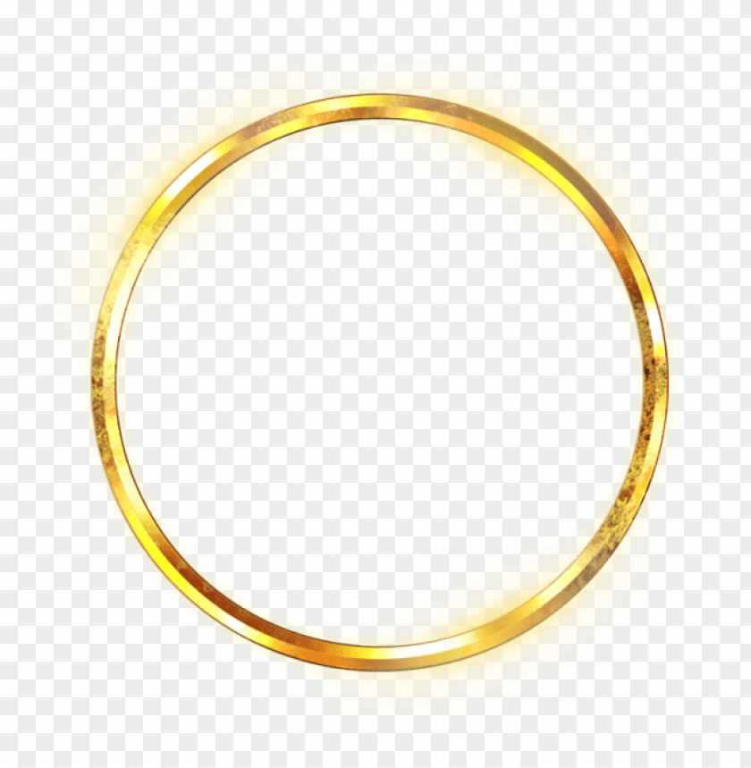 Gold Circle Frame PNG Transparent Background