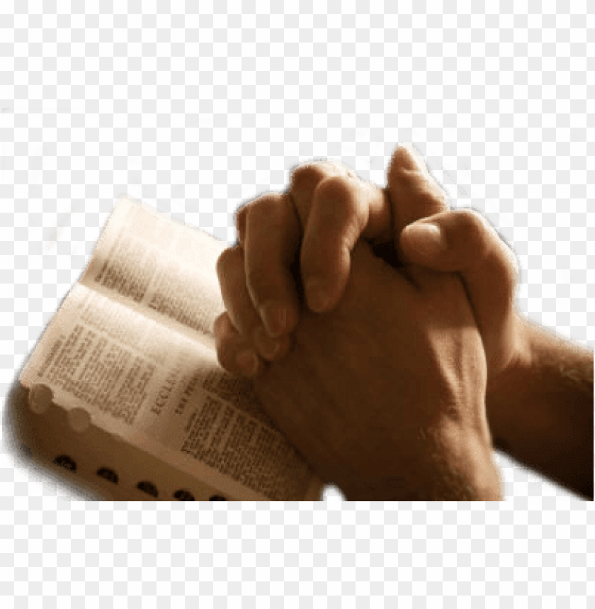 Download hands praying on bible png images background | TOPpng