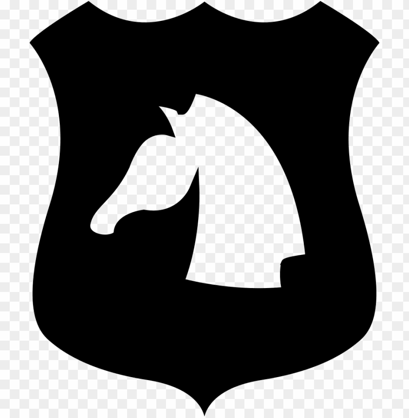 Horse Head On A Shield Svg Icon Free Download - Horse PNG Transparent Background