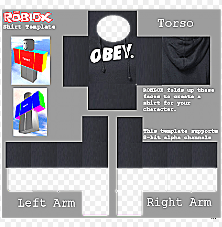 Roblox Black Hoodie Template