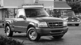 1998 Ford Ranger Splash Front Passenger Side View Black And White