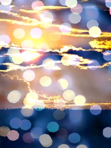 FX №176387 Beautiful sunset bokeh background