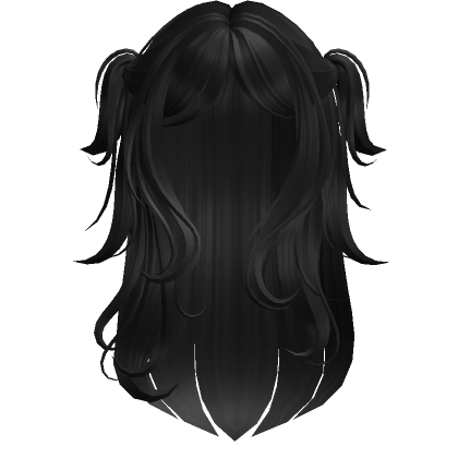 Swirly Half Up Hair (Black) | Roblox Item - Rolimon's