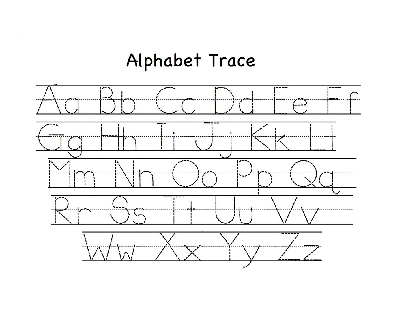 Alphabet Tracing Worksheets A-Z Printable | Loving Printable for Tracing Letters Worksheets A-Z