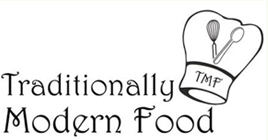 Traditionally Modern Food retina mobile menu logo