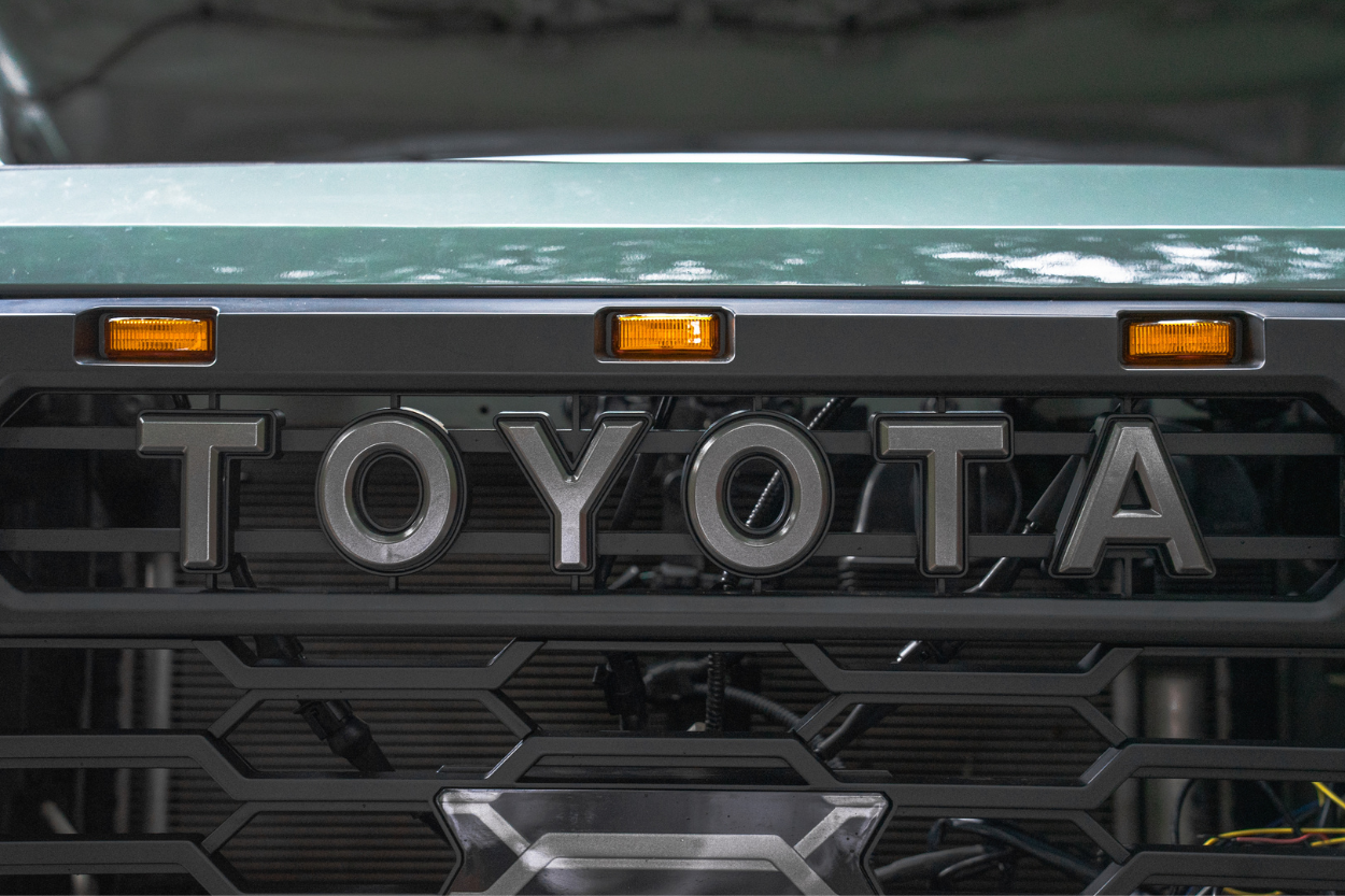 3rd Gen Lunar Rock Tacoma with the YotaVerse V2 TRD Pro Grille