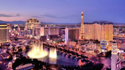 Aerial view of the Las Vegas Strip