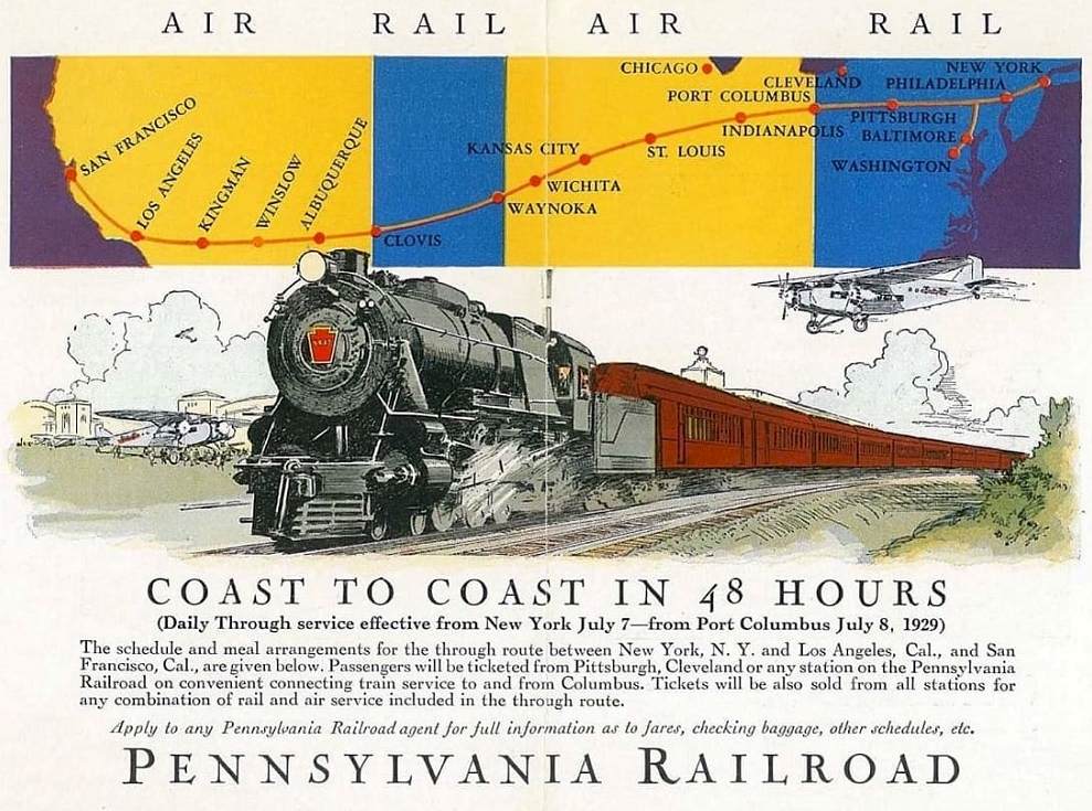 Pennsylvania Railroad - Coast to Coast 48 hs. - Ford Tri-Motor - 