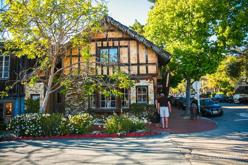 street in Carmel village 