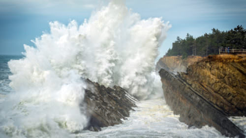 Storm surf at Shore Acres State Park (Photo by Greg Vaughn)