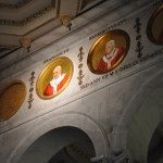 The border of papal portraits is truly a sight to admire