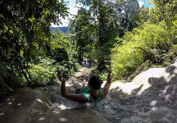 Fun Travel at Bua Thong Sticky Waterfalls Northern Thailand Image