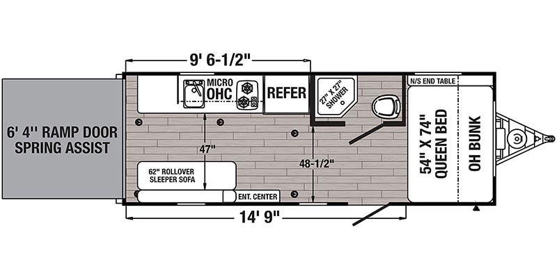 Palomino Puma Ultra Lite 187TH Floorplan