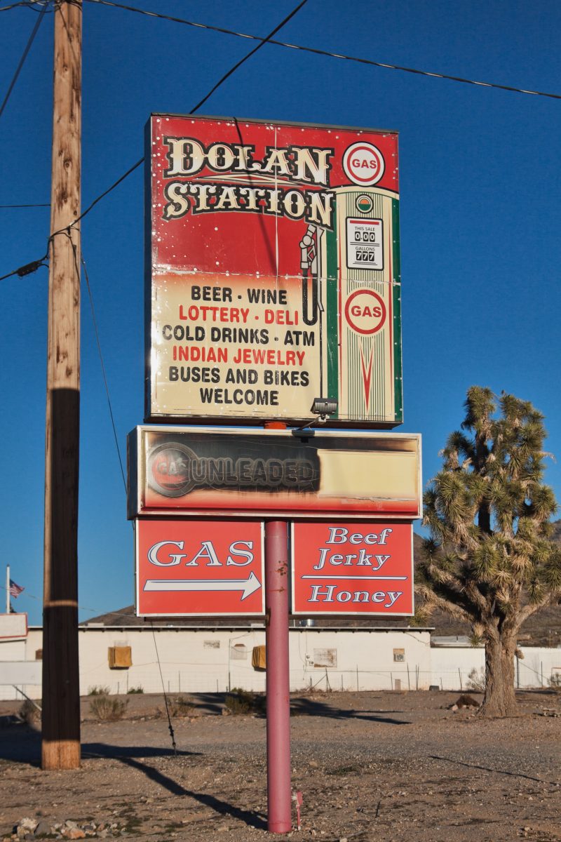 Dolan Springs Gas station sign