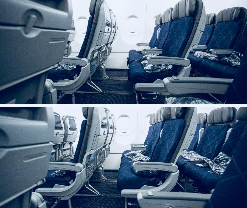 a row of seats in an airplane