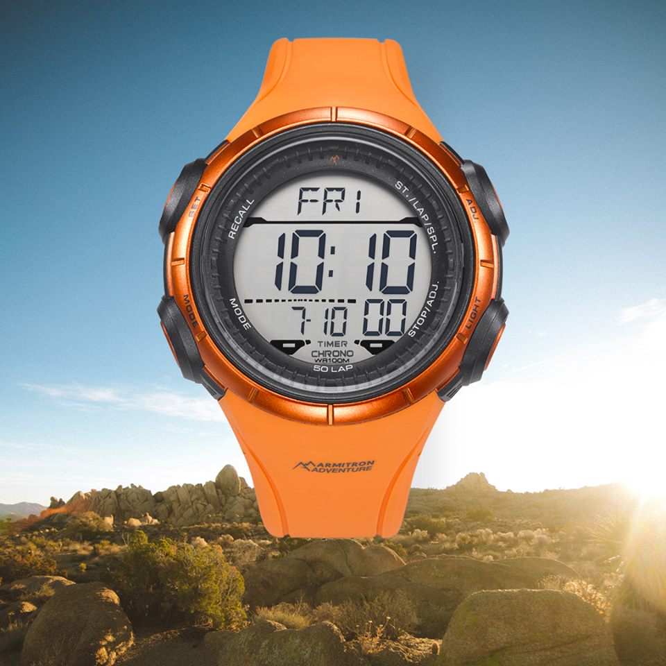 Armitron Black Digital Chronograph Watch with Orange Resin Strap Review