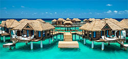 Overwater bungalows Jamaica.