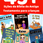 Mais de 45 lições bíblicas imprimíveis gratuitas do Antigo Testamento para crianças. Cobrindo a criação, Noé, Abraão, Moisés, Davi e muitas outras passagens. Cada lição inclui guias, planilhas, atividades bíblicas, artesanatos fáceis de fazer, páginas para colorir e muito mais.